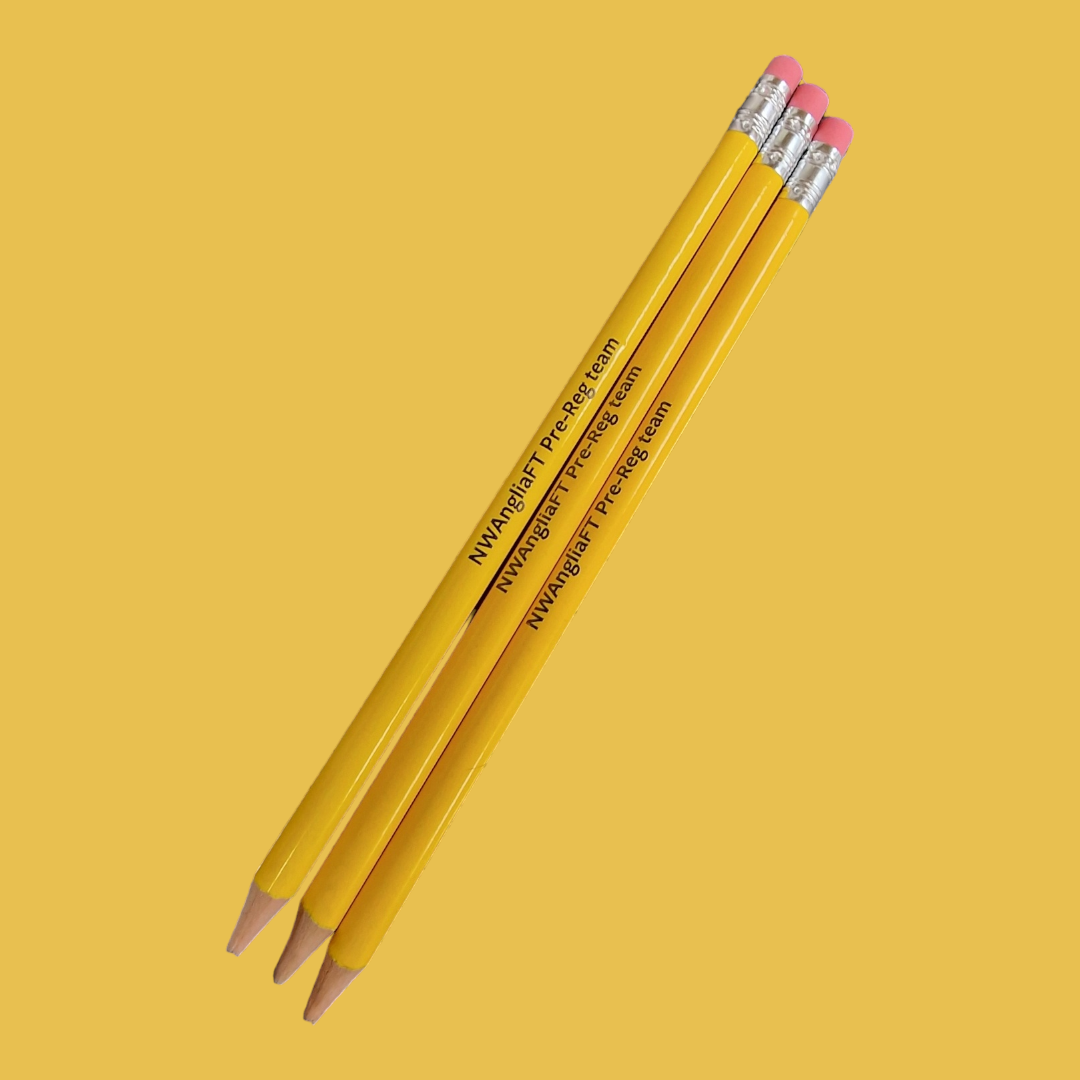 Printed Wooden Pencils with Eraser Full Colour