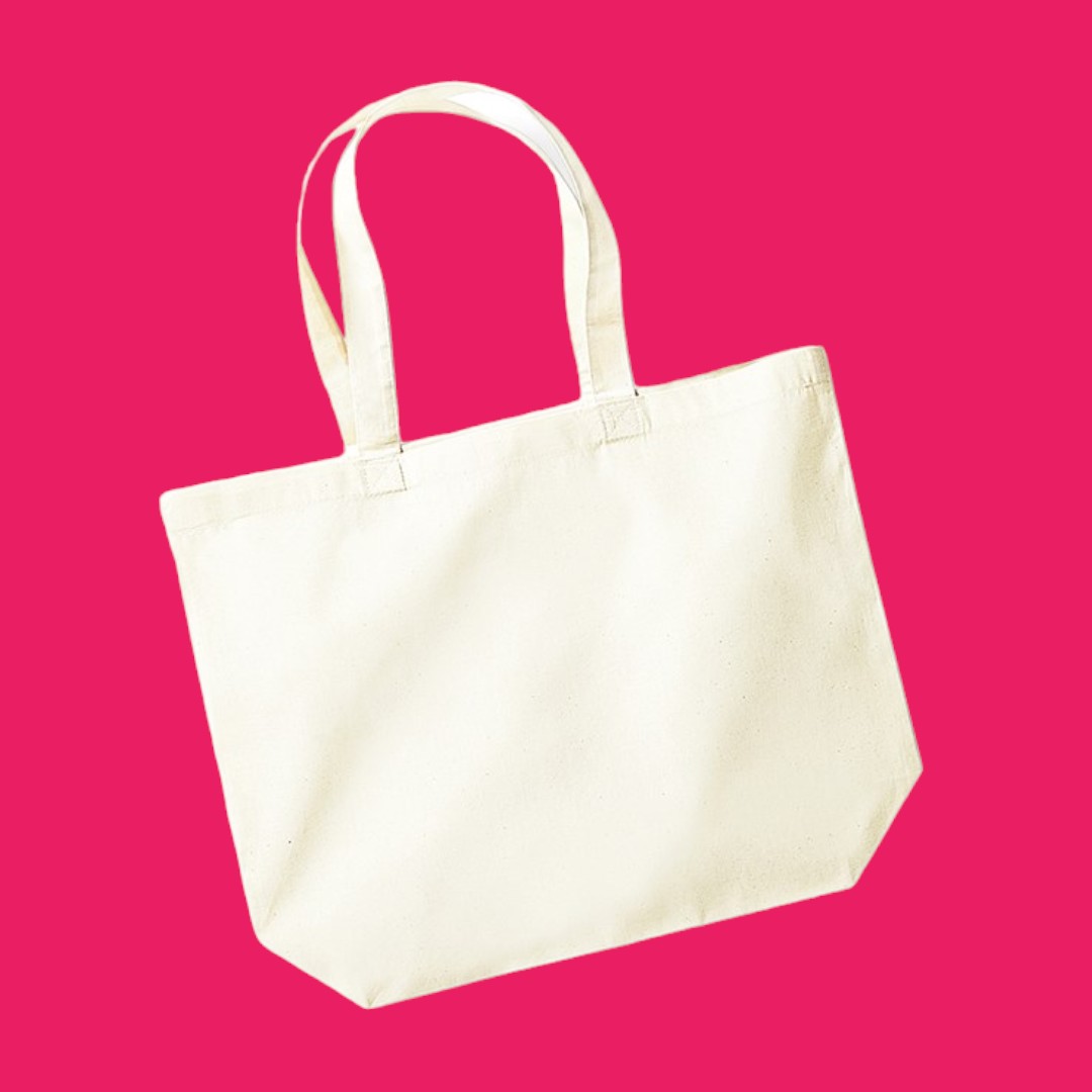 Organic premium cotton maxi tote - Natural