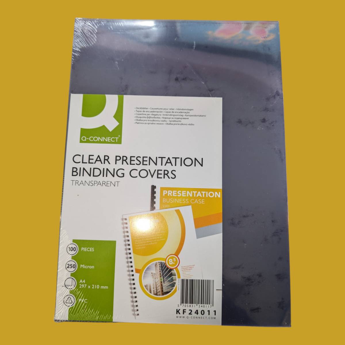 A4 Clear Binding Covers Pack 250Mic