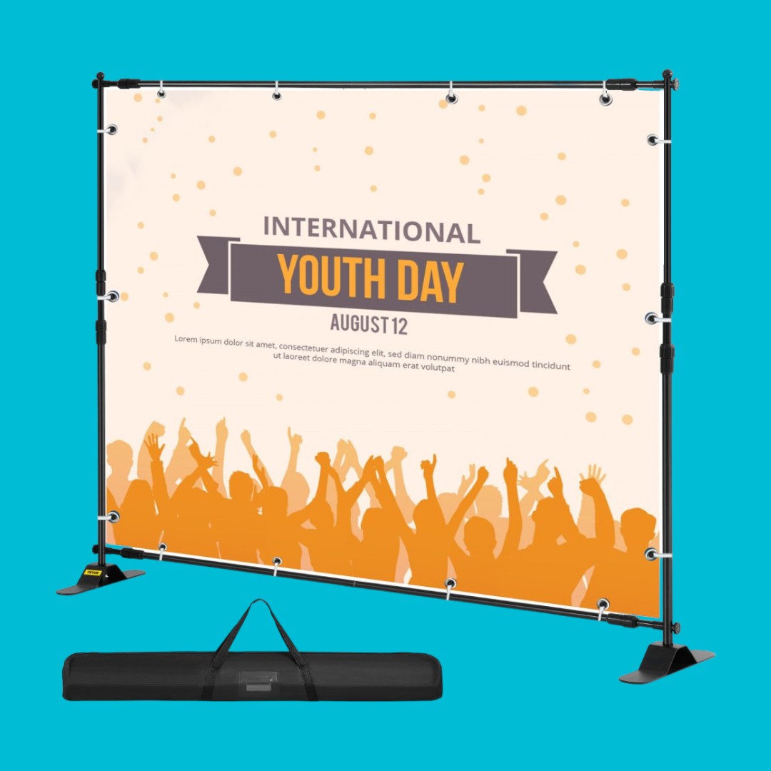 8'x8'- 10'x8' Backdrop Banner Stand Adjustable