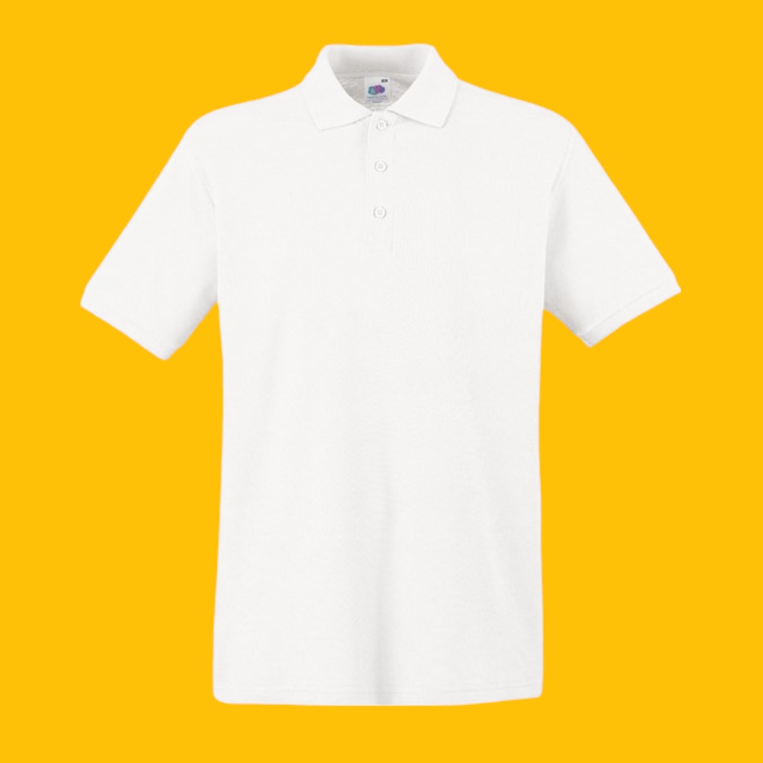 Fruit Of The Loom Premium Polo White Medium