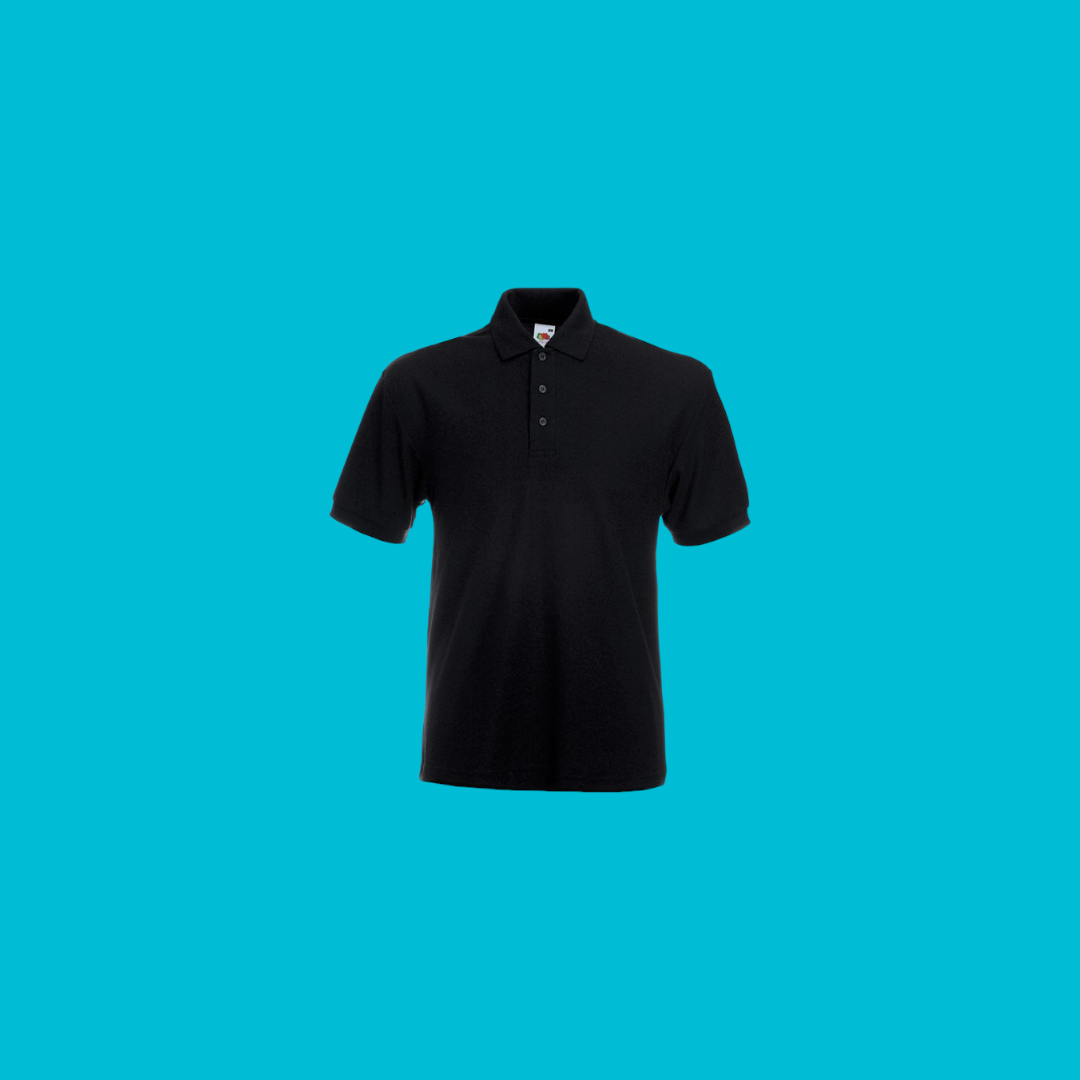 Fruit Of The Loom Heavyweight 65/35 Polo Black 3XL