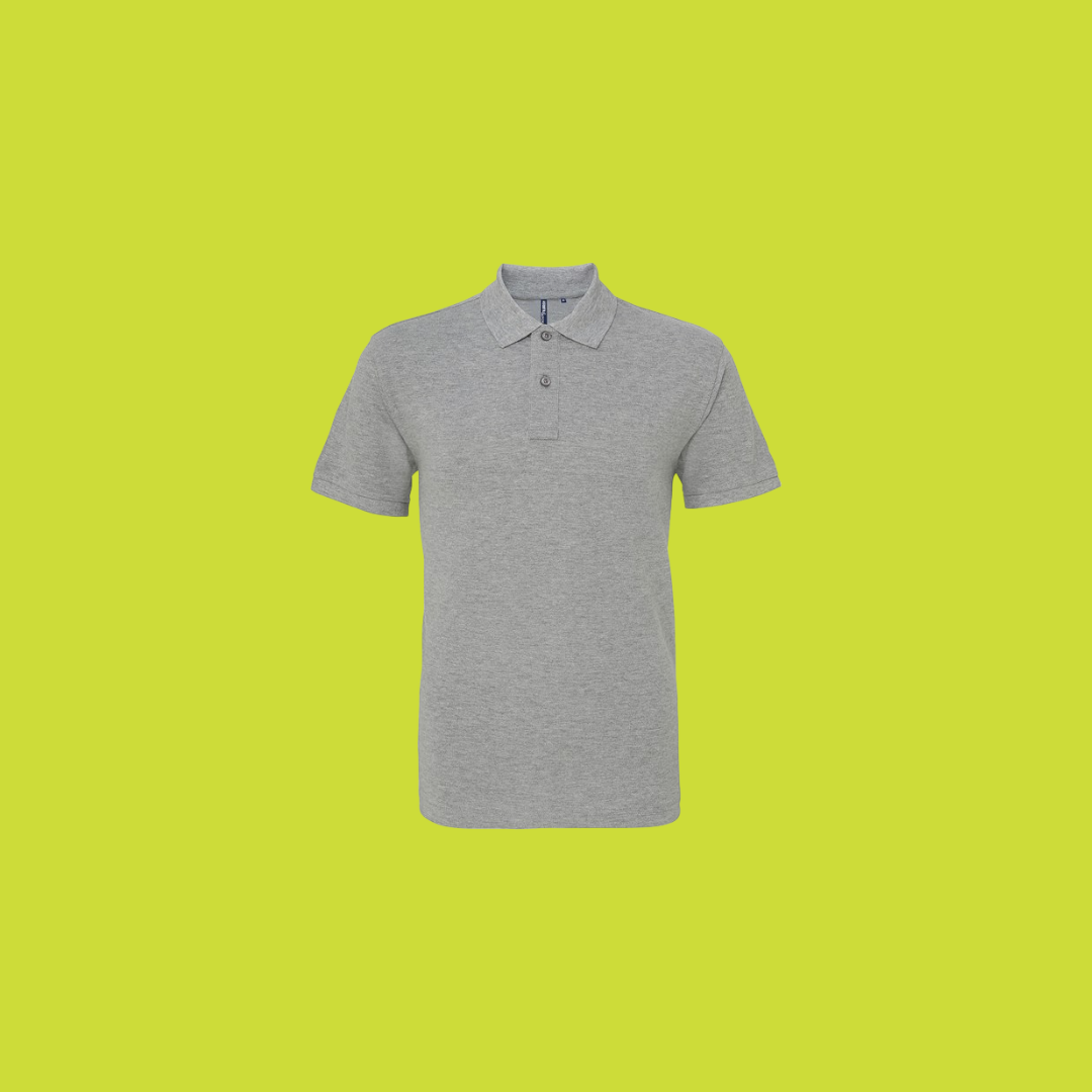 Asquith and Fox Mens Polo - Heather Grey