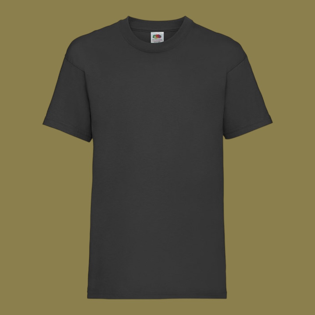 Fruit Of The Loom Kids Valueweight Tee Black 9-11