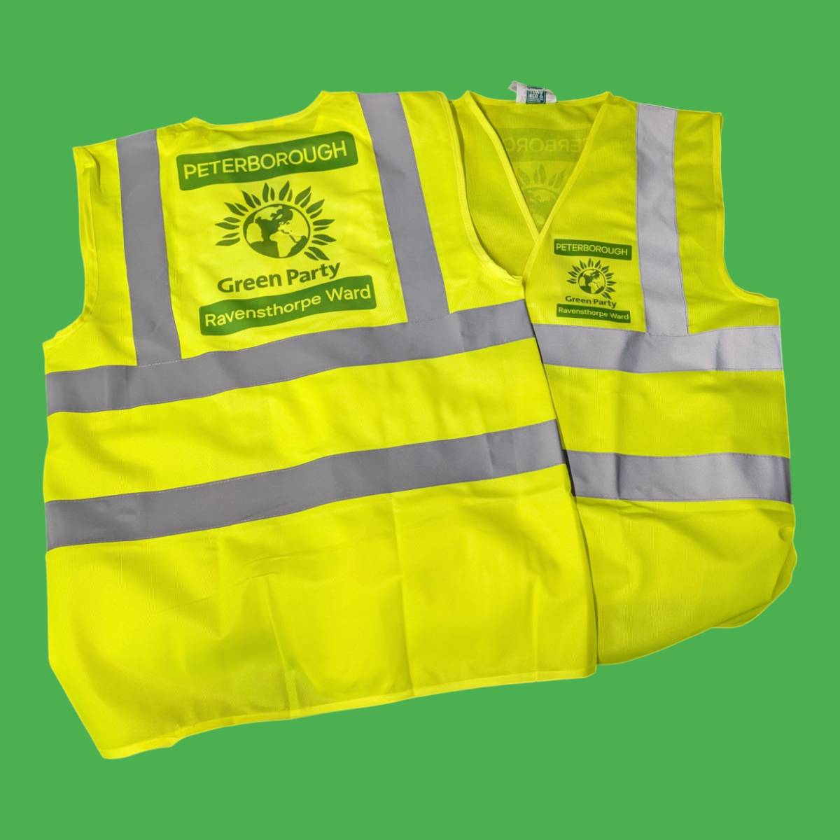 HiVis Vest Yellow Printed