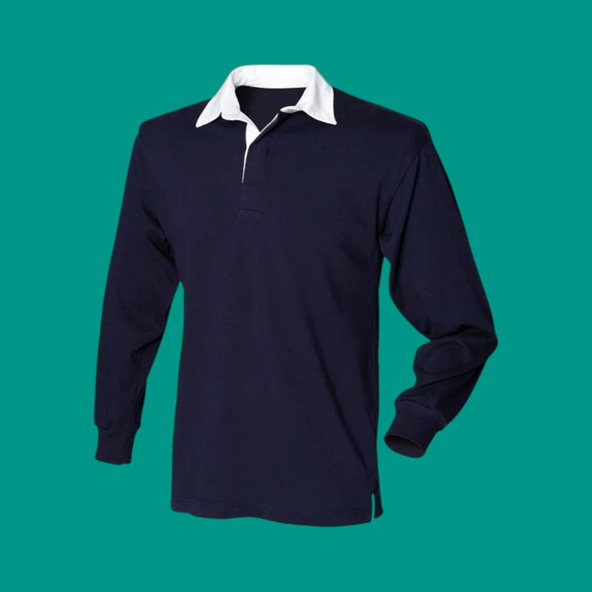 Front Row and Co Long Sleeve Original Rugby Shirt - Navy
