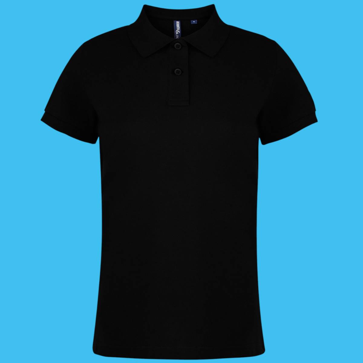 Asquith and Fox Womens Classic Fit Polo - Black