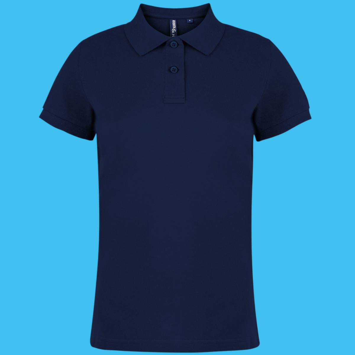 A navy polo top