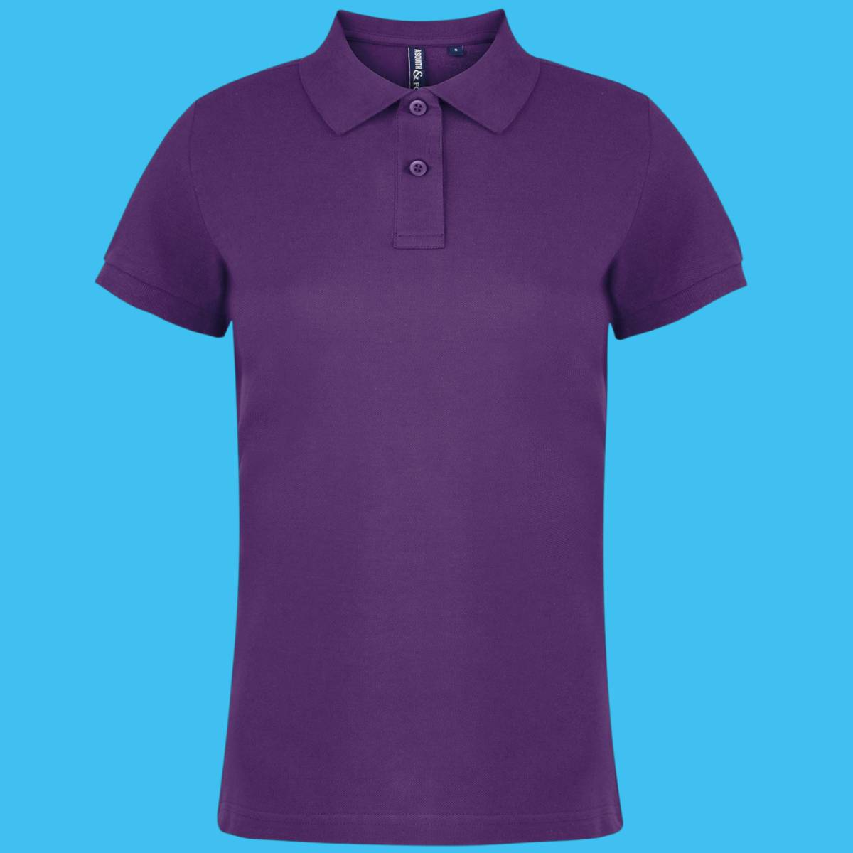 A purple polo top