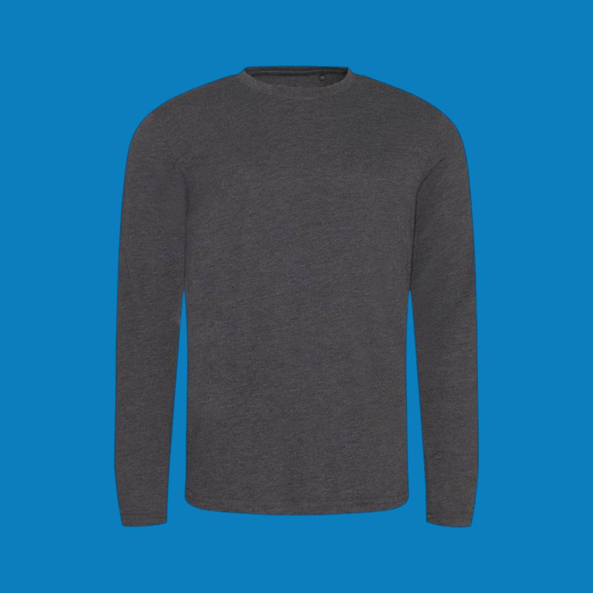 AWDis Tri Blend Tee Long Sleeve - Heather Charcoal