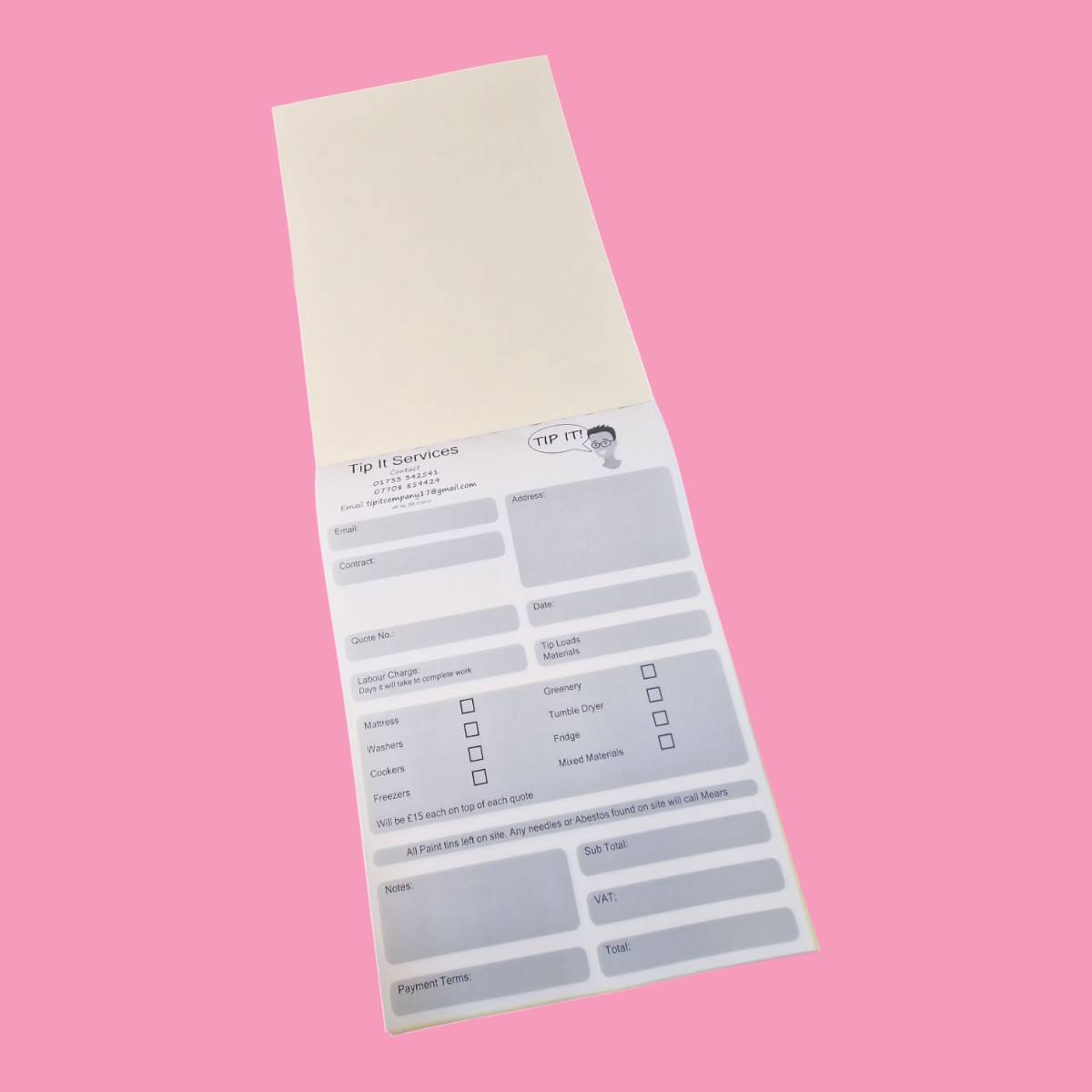 Invoices, receipts, quotes and more can all be branded
