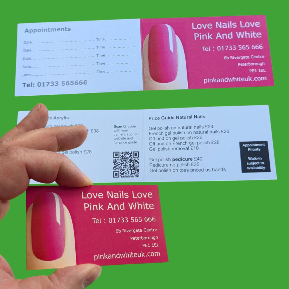Help clients keep track of upcoming visits with appointment cards
