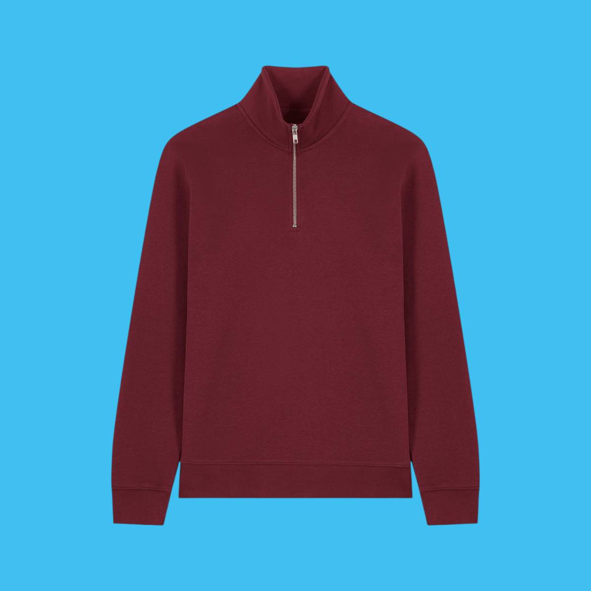 Stanley & Stella Quarter Zip Sweatshirt 2 - Burgandy