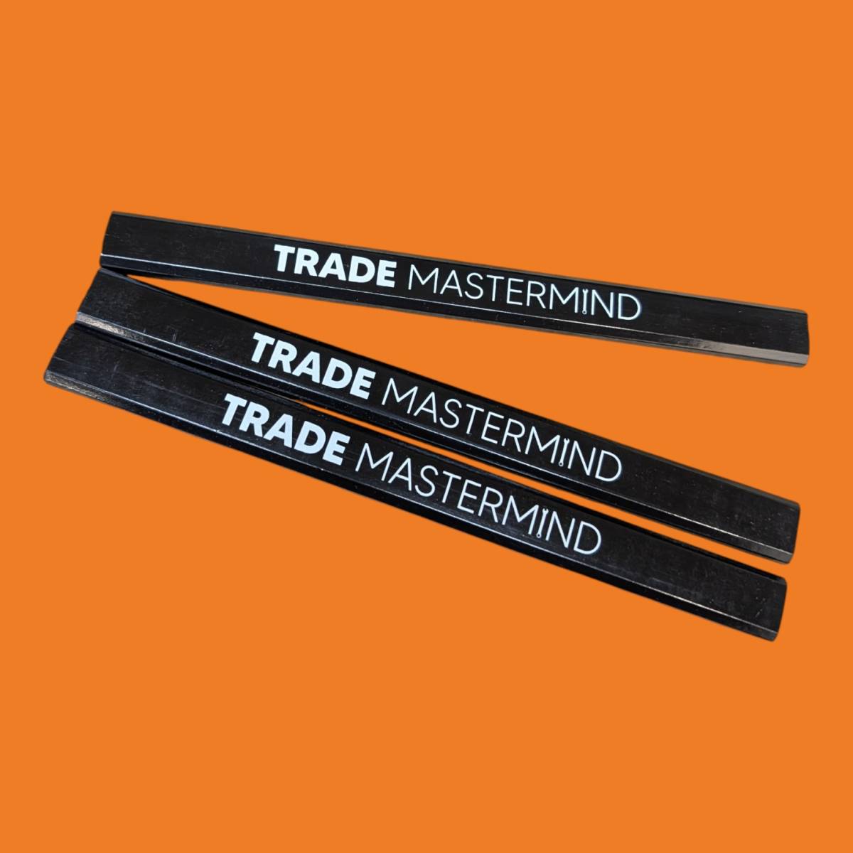 Black carpenters pencil printed in one colour with the name of the business