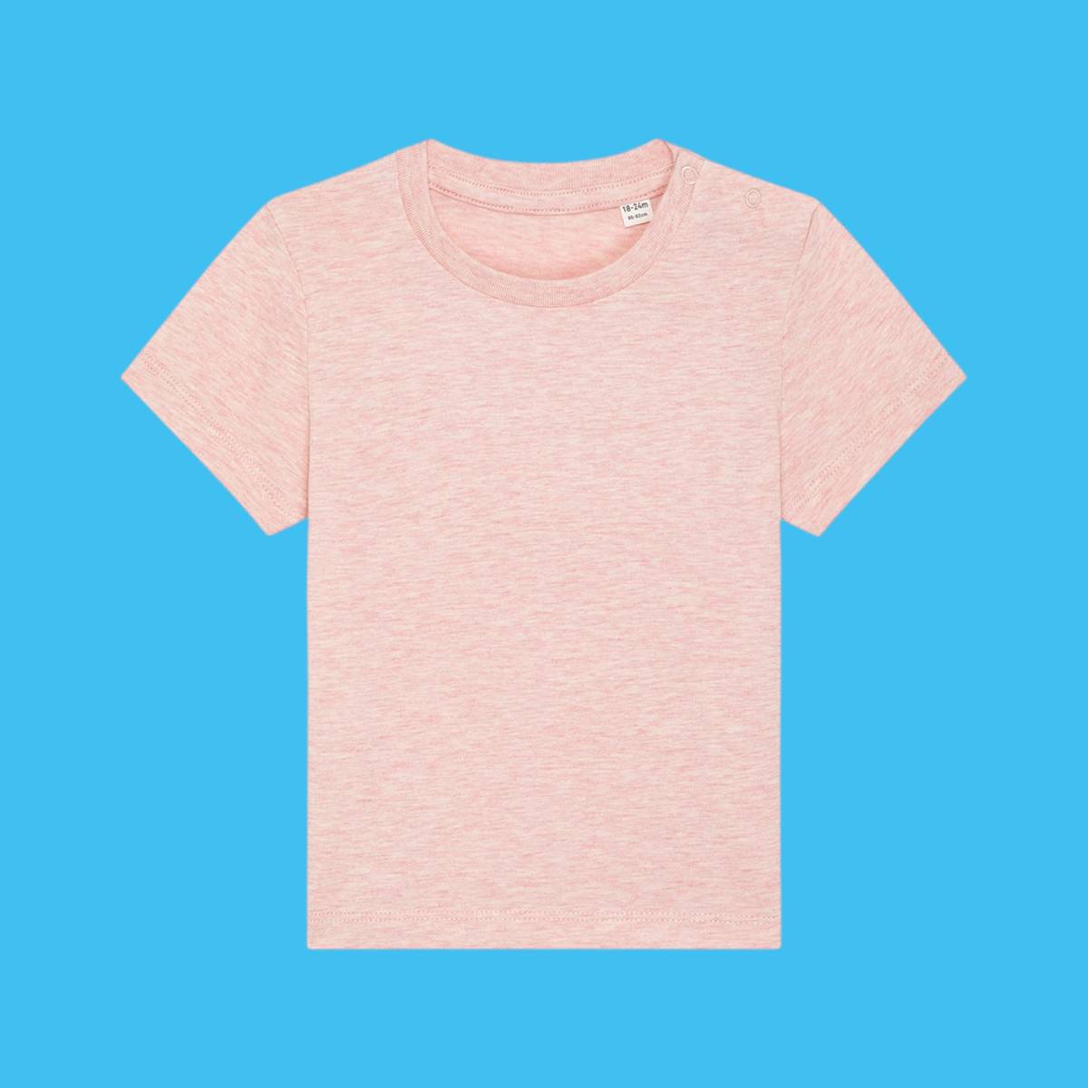 Stanley and Stella Baby Creator Iconic Babies Tee - Cream Heather Pink